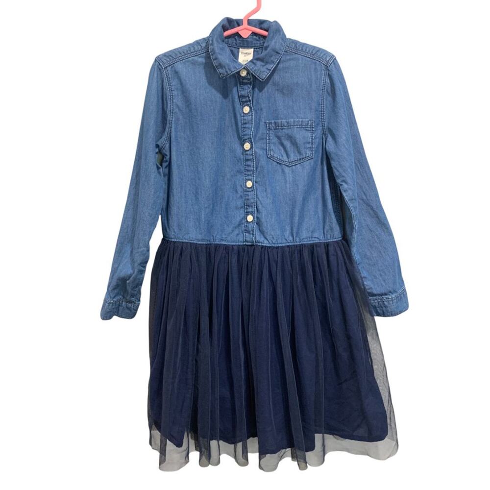 Size 7 (7A) OshKosh B'Gosh Girls Youth Tulle Denim Remix Dress